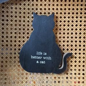 Wooden cat home decor